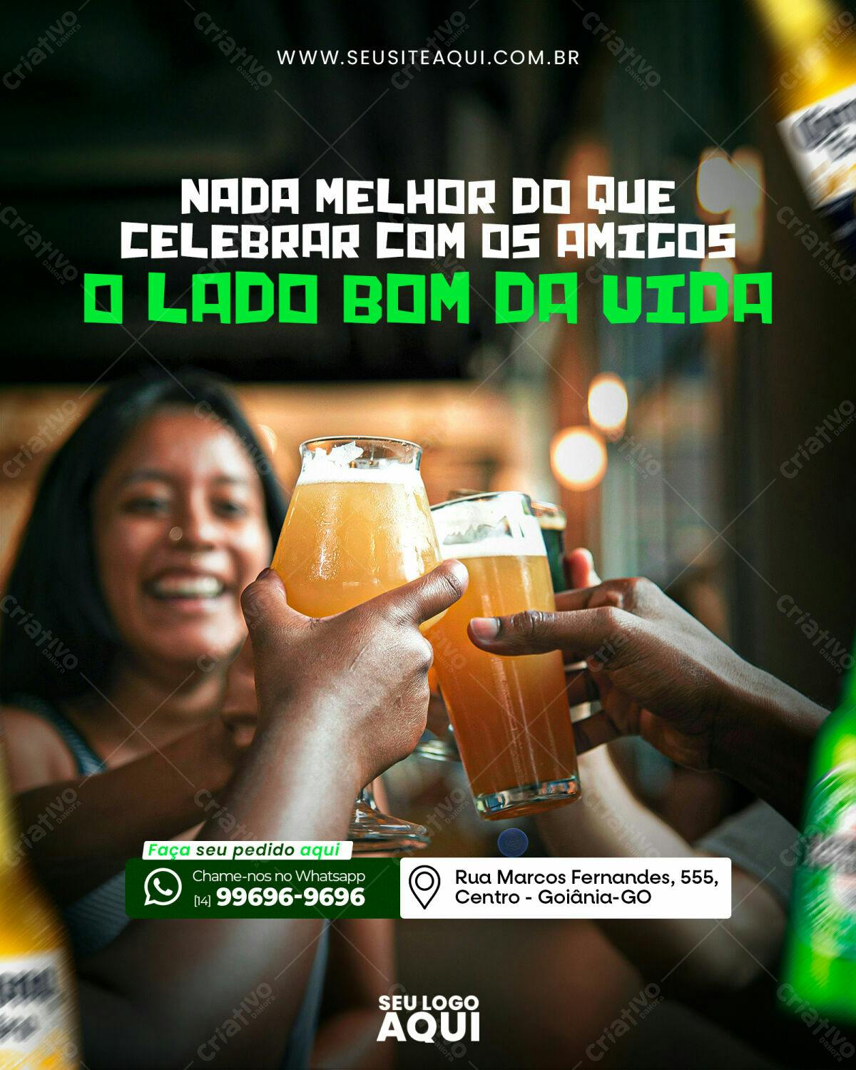 Flyer para Celebrar com os Amigos PSD Editável