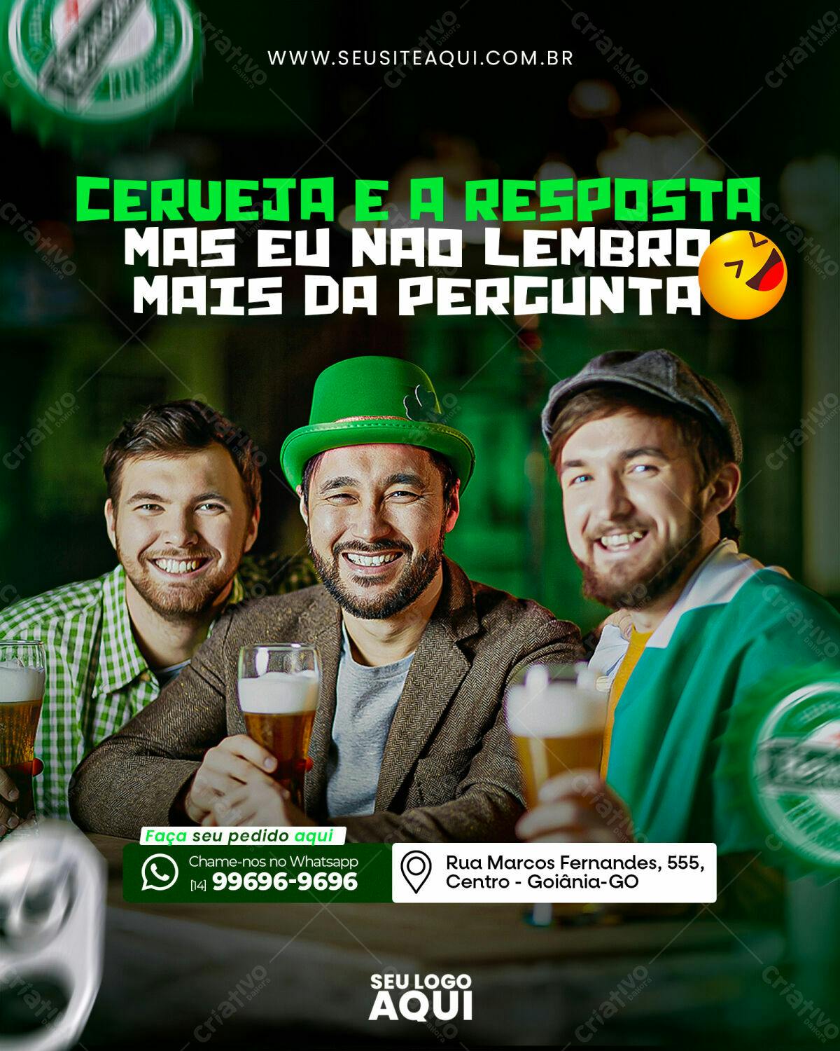 Flyer Cerveja e Amizade PSD Editável