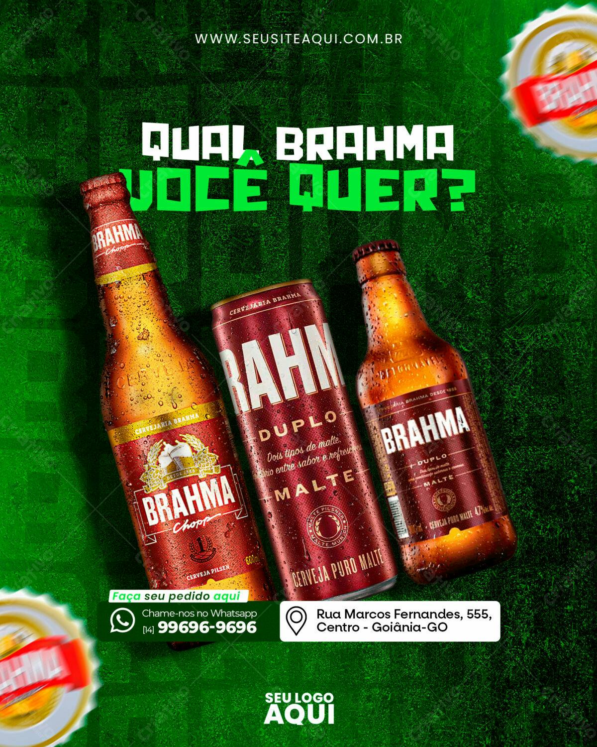 Flyer Cerveja Brahma PSD Editável