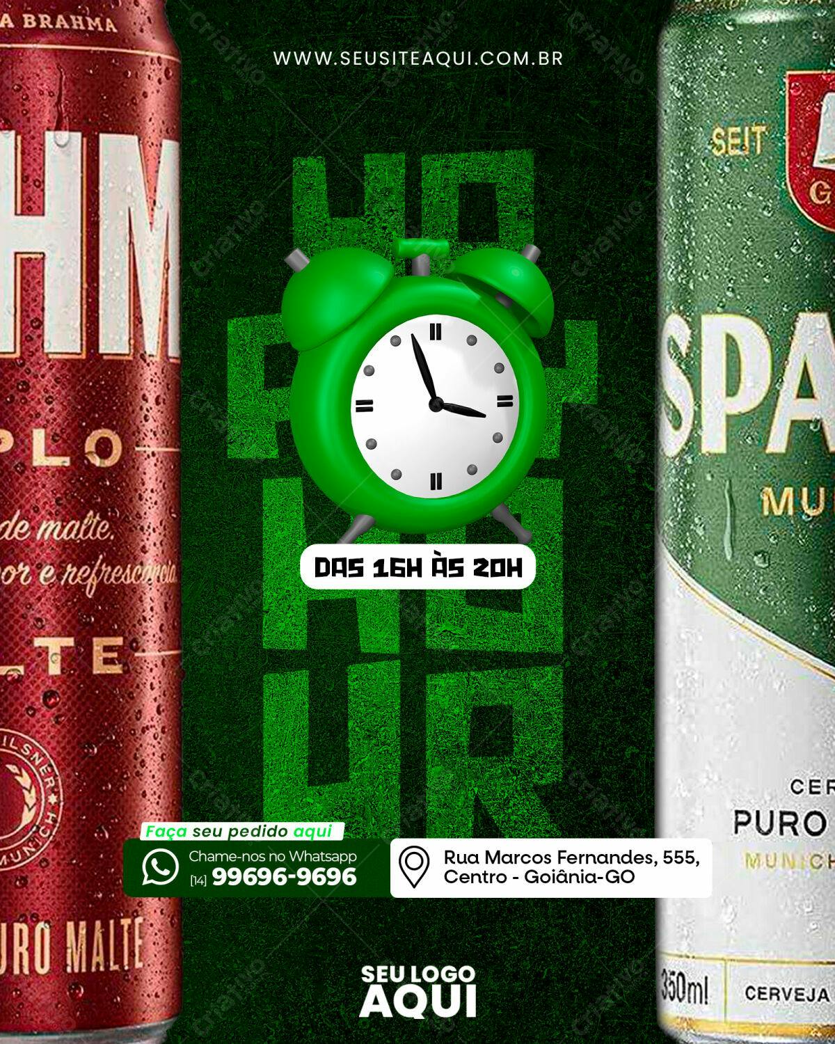 Flyer para Delivery de Cerveja PSD Editável