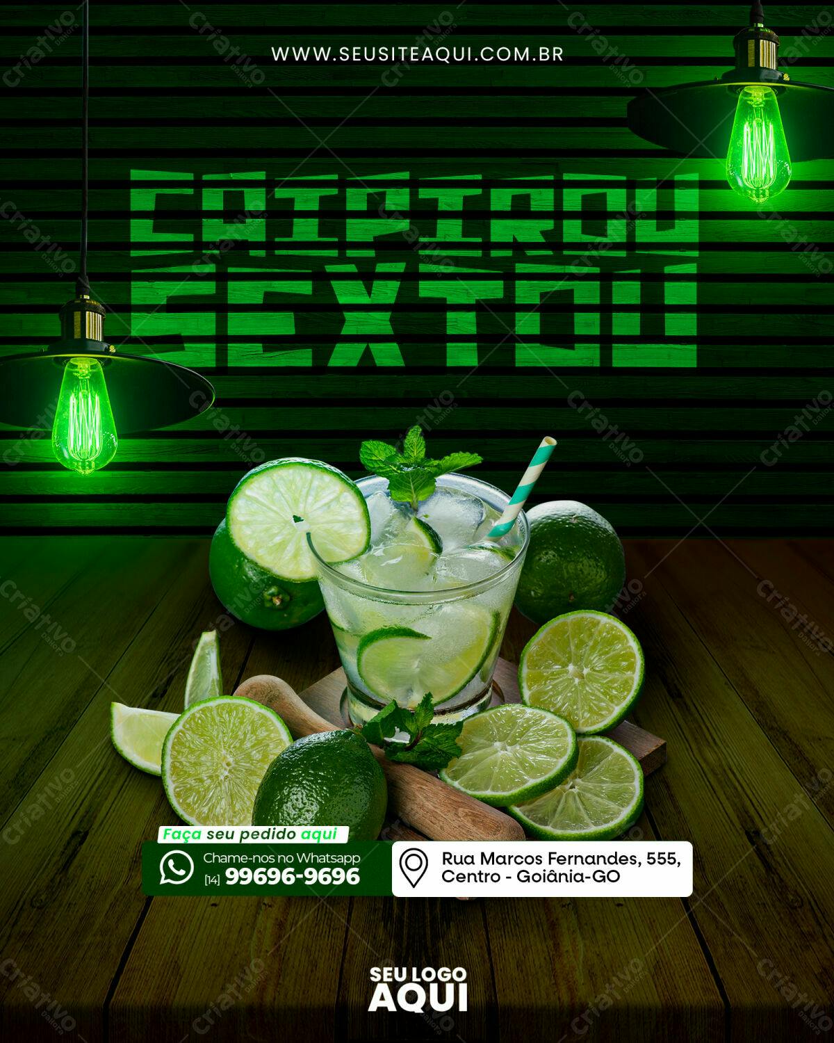 Flyer para Bar/Restaurante PSD Editável