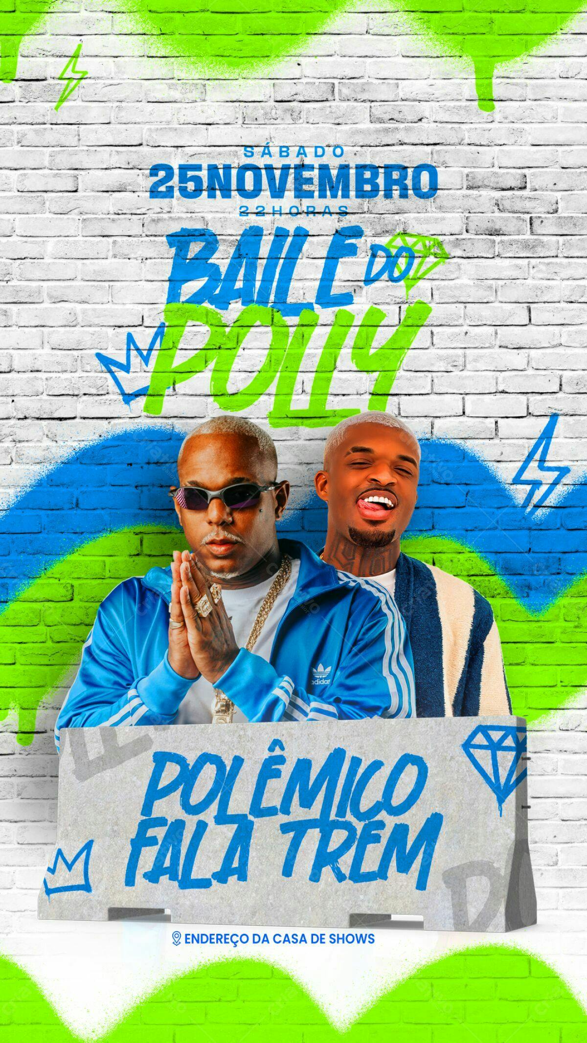 Flyer Baile do Polly PSD Editável