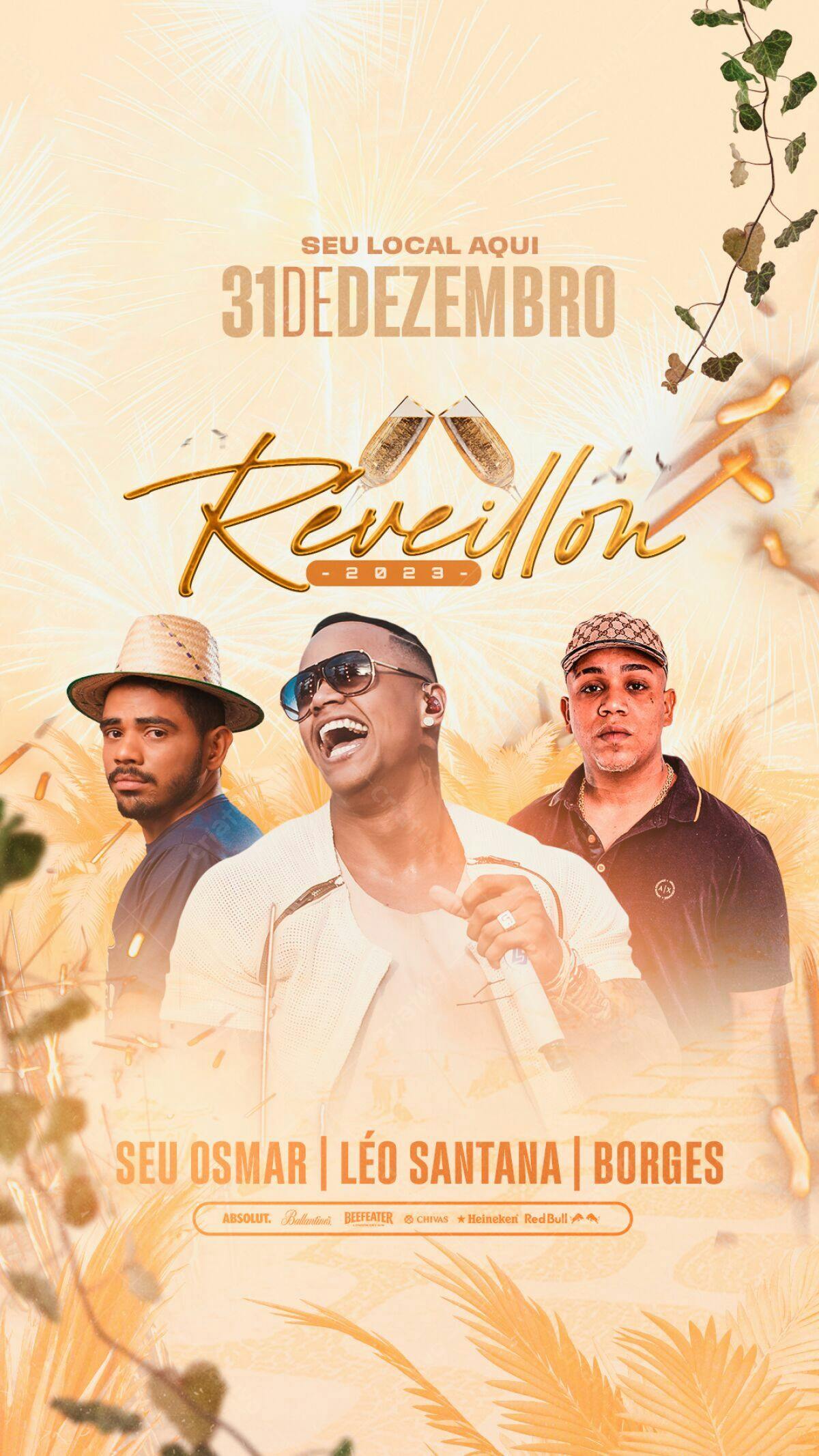 Flyer Réveillon 2023 PSD Editável