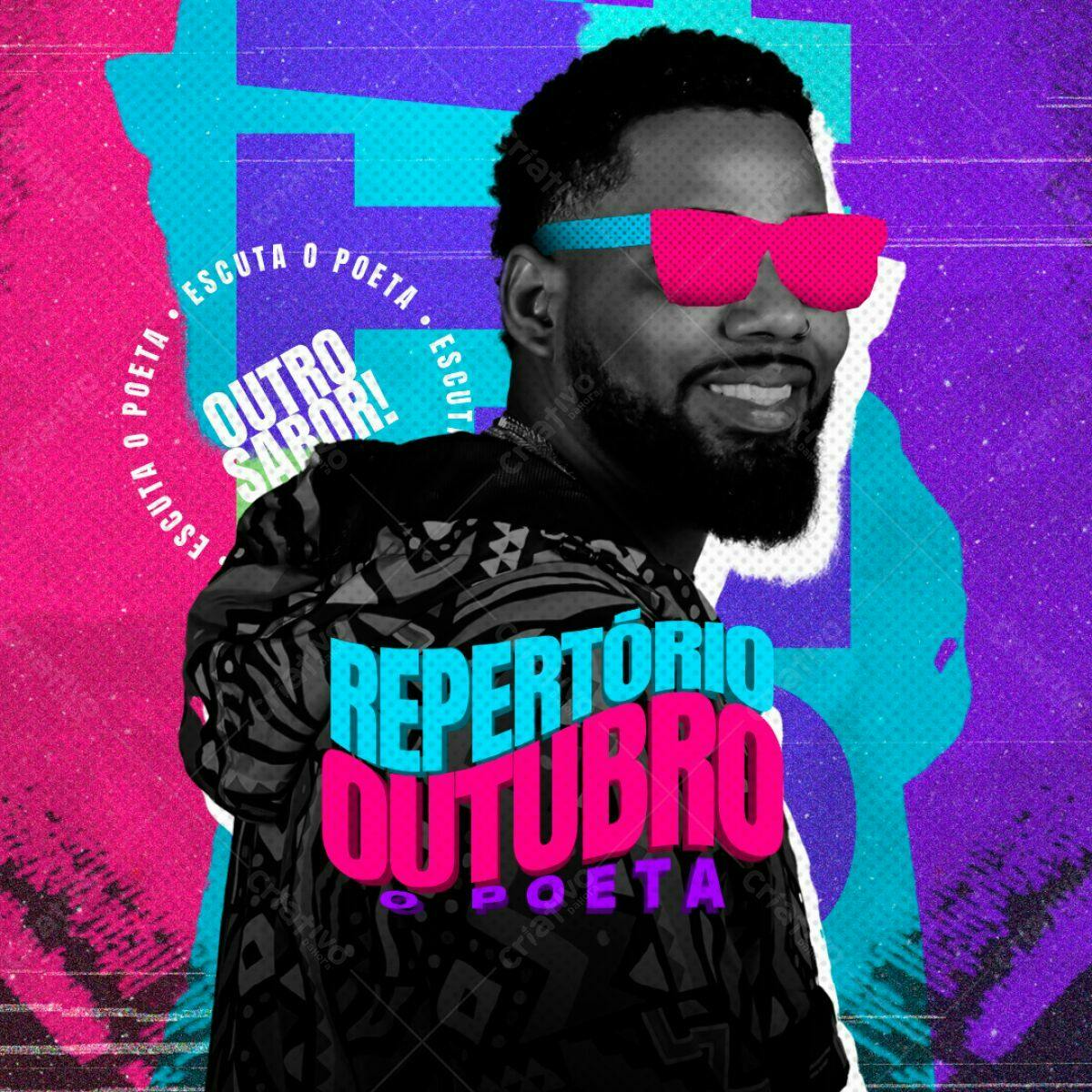 Flyer Repertório Outubro PSD Editável