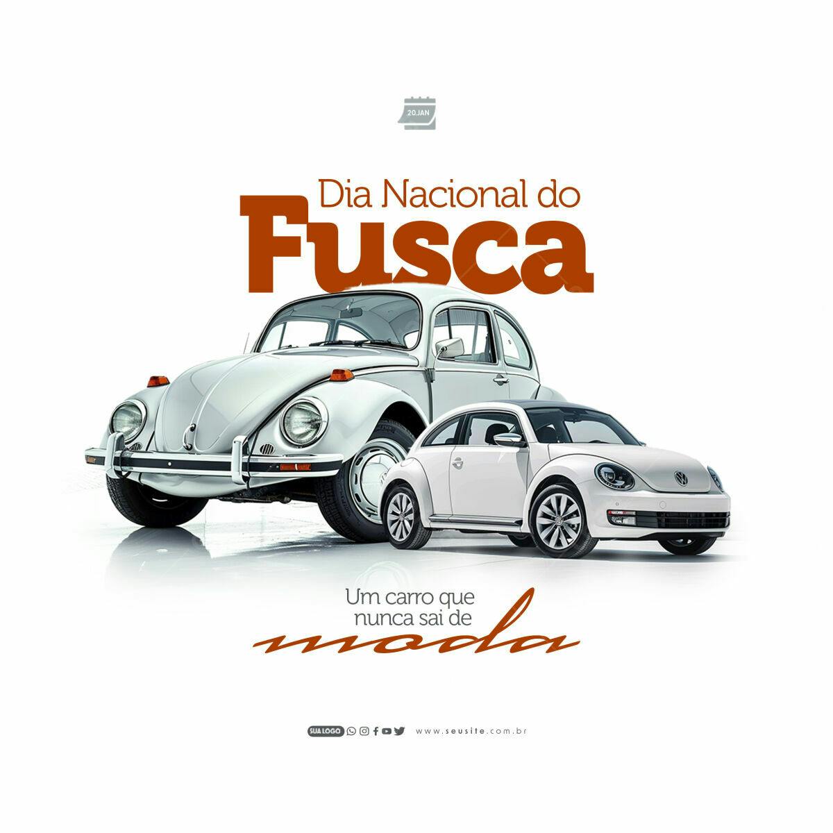 Flyer Dia Nacional do Fusca PSD Editável
