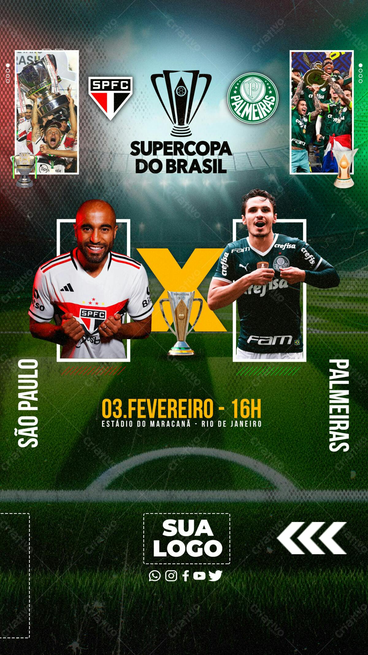 Flyer Supercopa do Brasil PSD Editável
