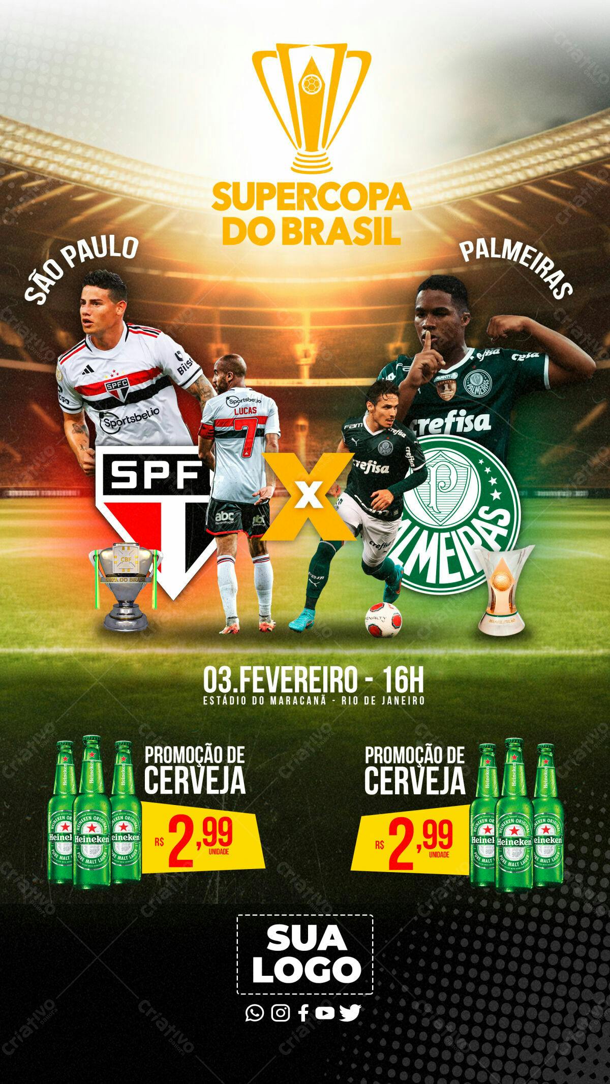 Flyer Supercopa do Brasil PSD Editável