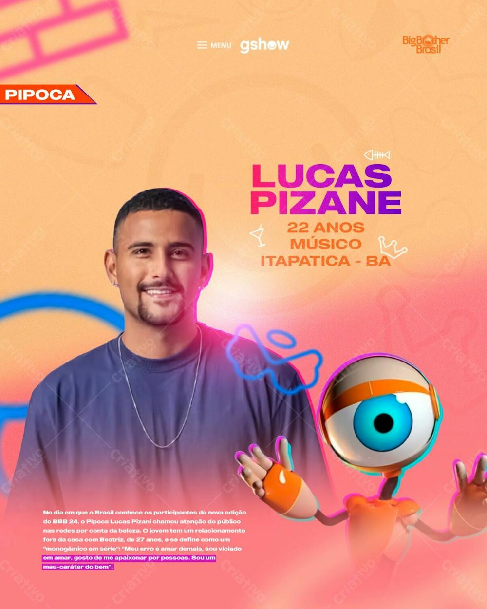 Flyer Pipoca Bbb 24 Feed