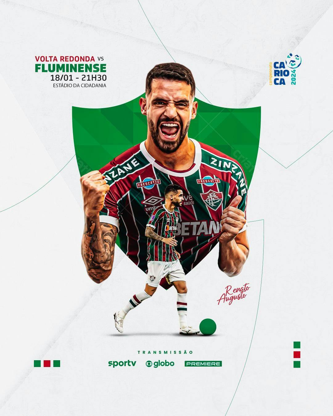 Flyer Futebol Campeonato Carioca PSD Editável