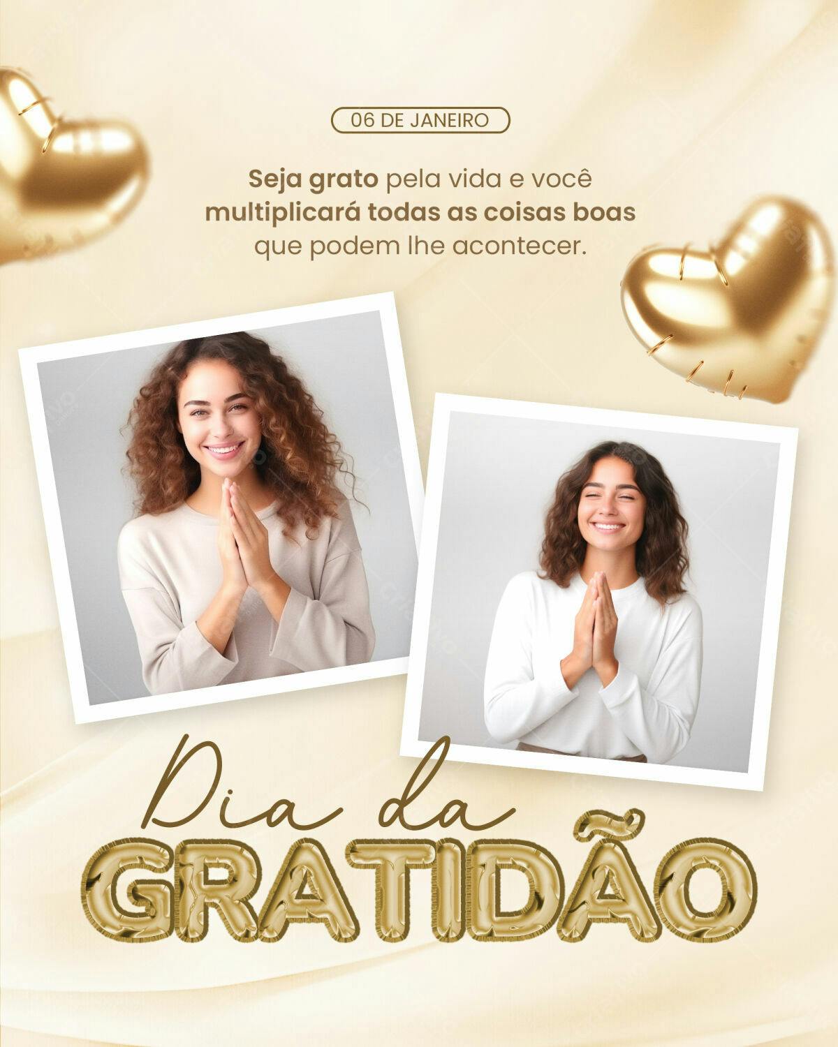 Post para o Dia da Gratidão PSD Editável