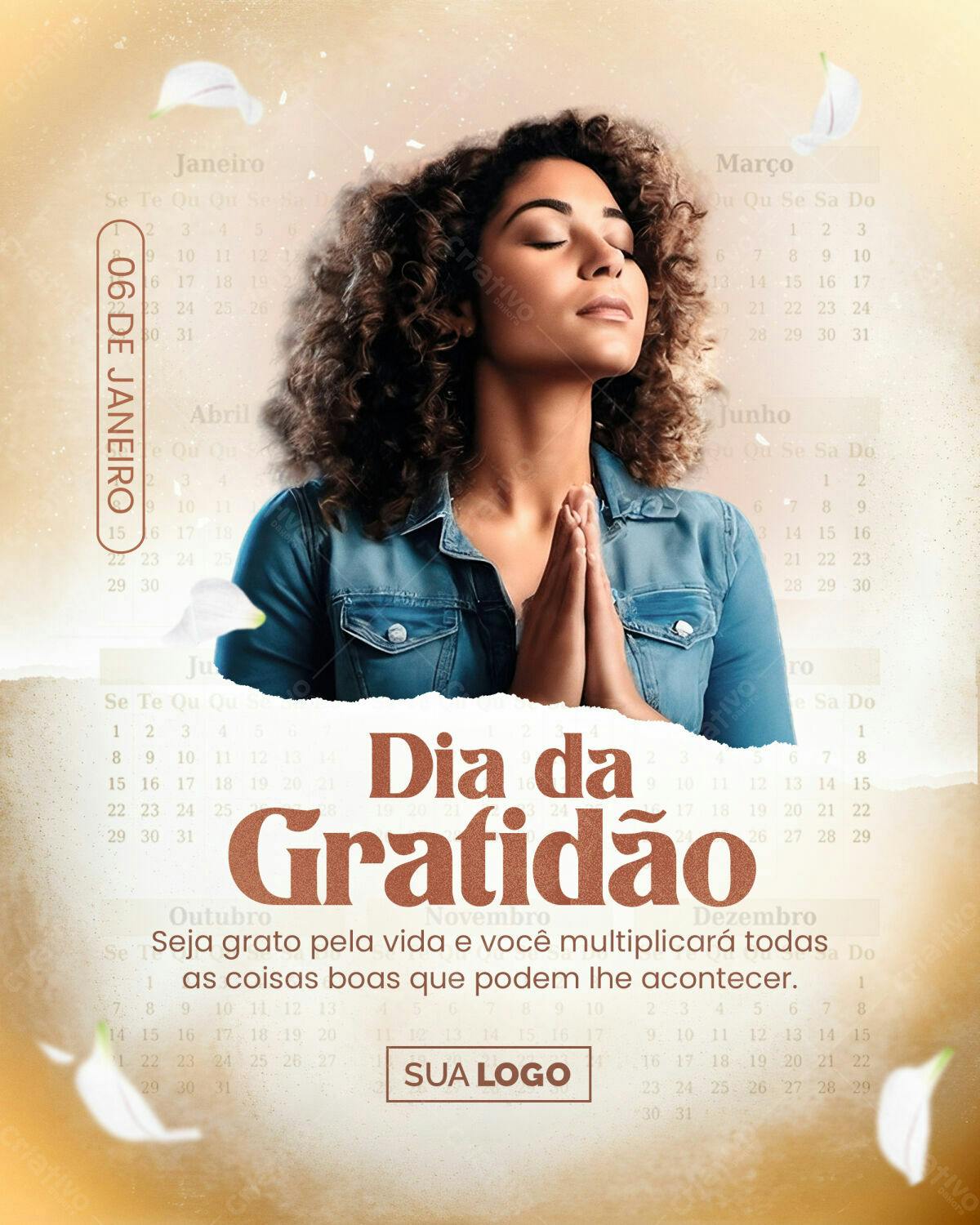 Flyer Dia da Gratidão PSD Editável