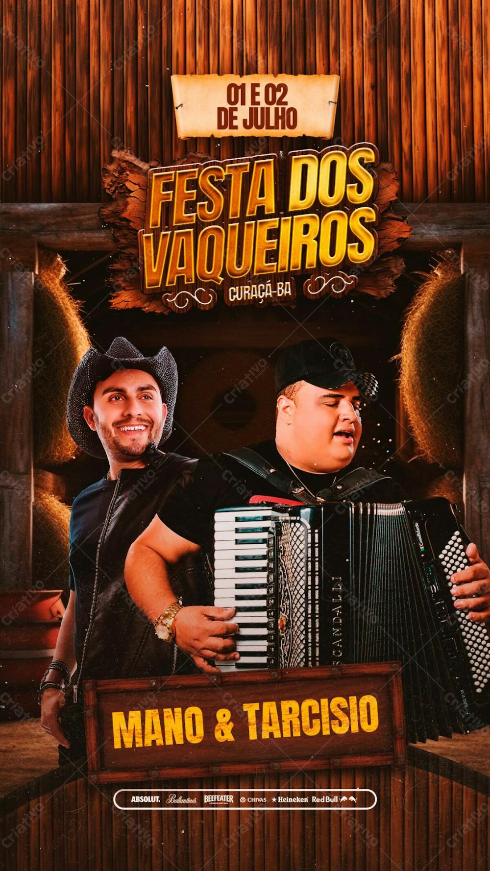 144   Flyer De Evento Festa Do Vaqueiro Tarcísio Do Acordeon E Mano Walter Stories Psd Editável