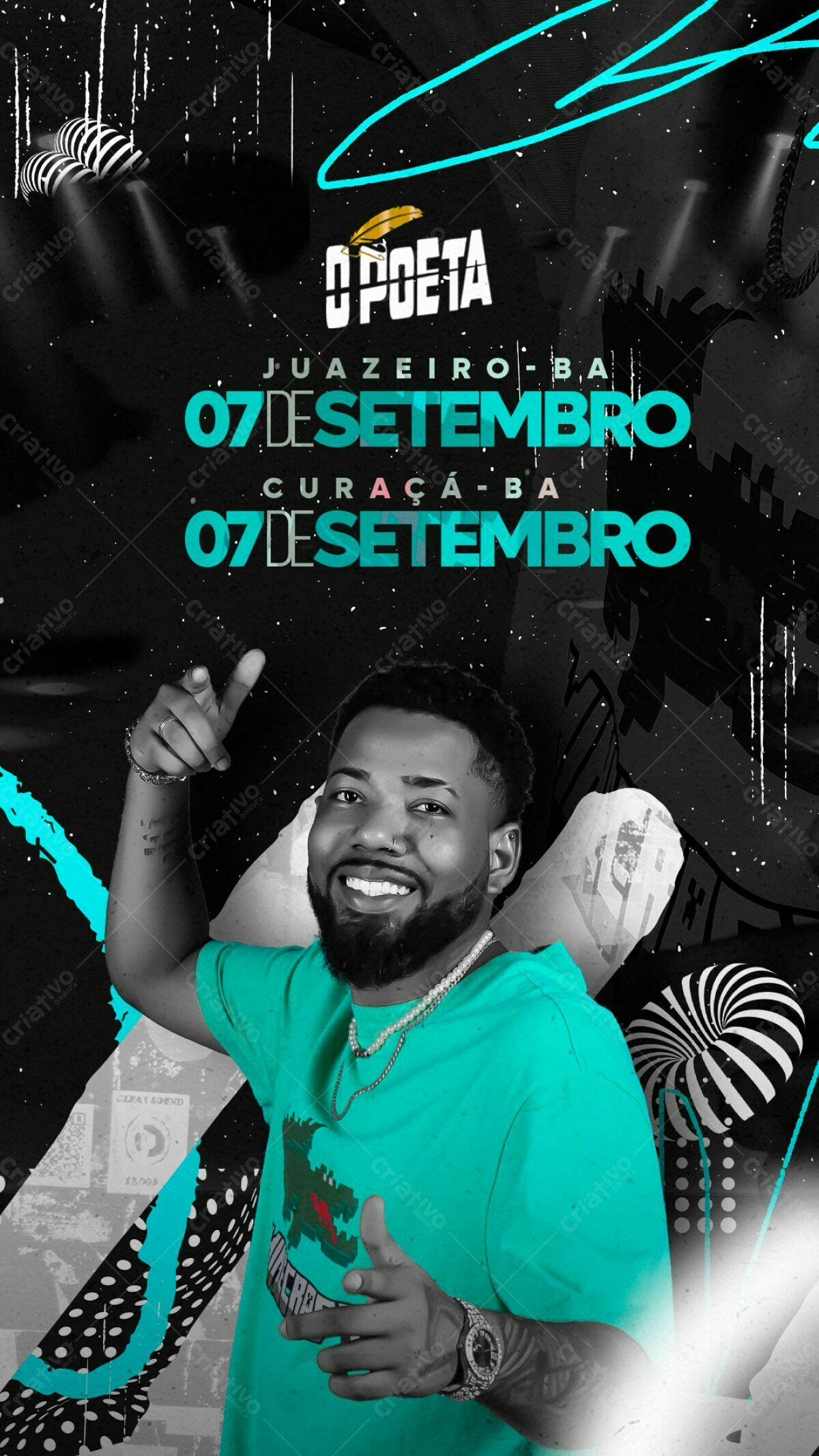 Flyer para Show do DJ Poeta PSD Editável