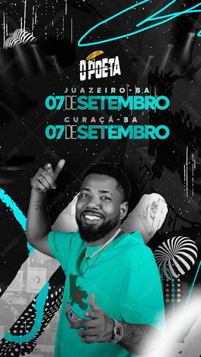 146   Flyer Agenda Artista O Poeta Stories Psd Editável