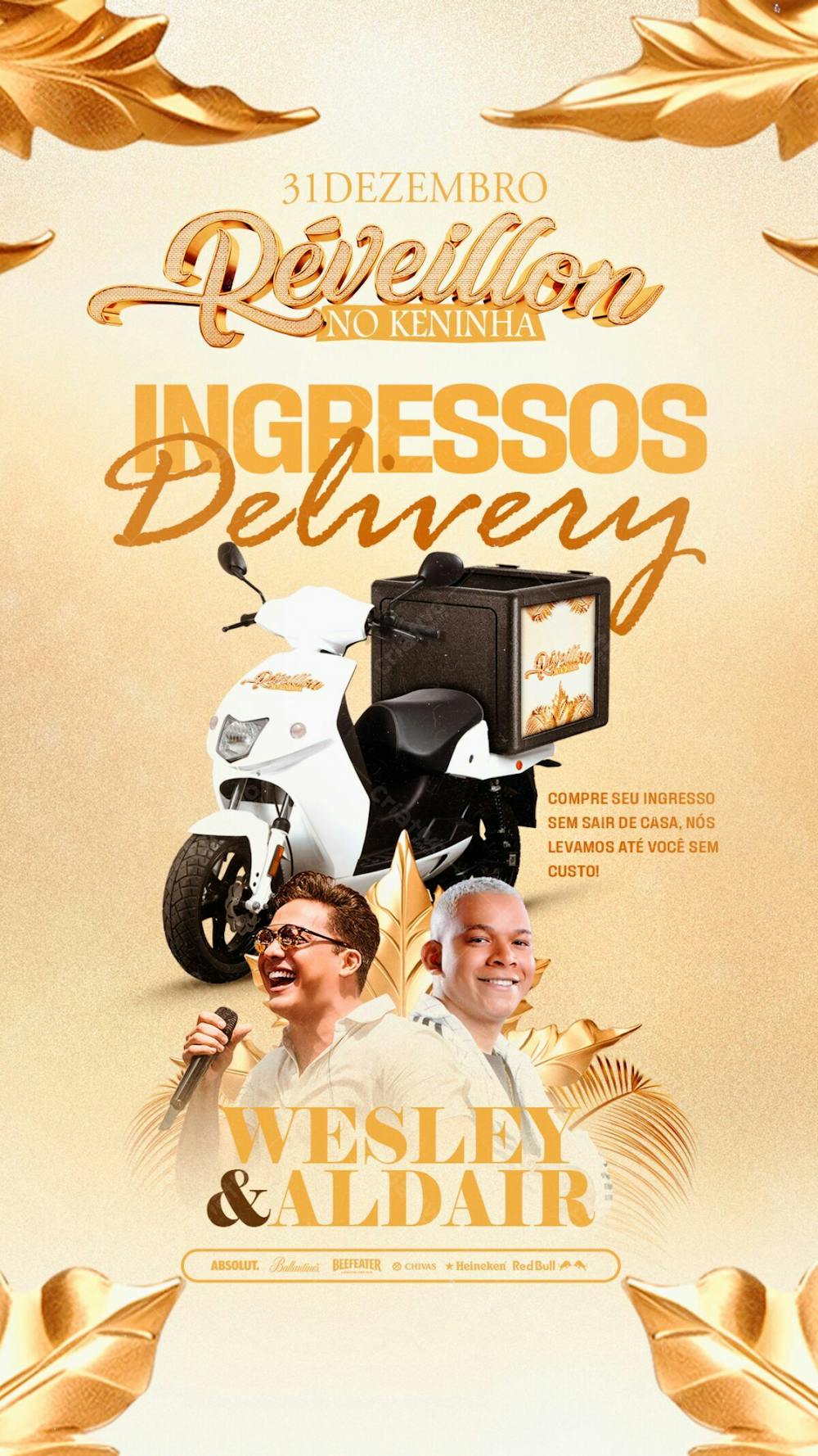 Flyer De Réveillon 2024 No Keninha Ingressos Delivery Com Mockup Moto  Stories Psd Editável