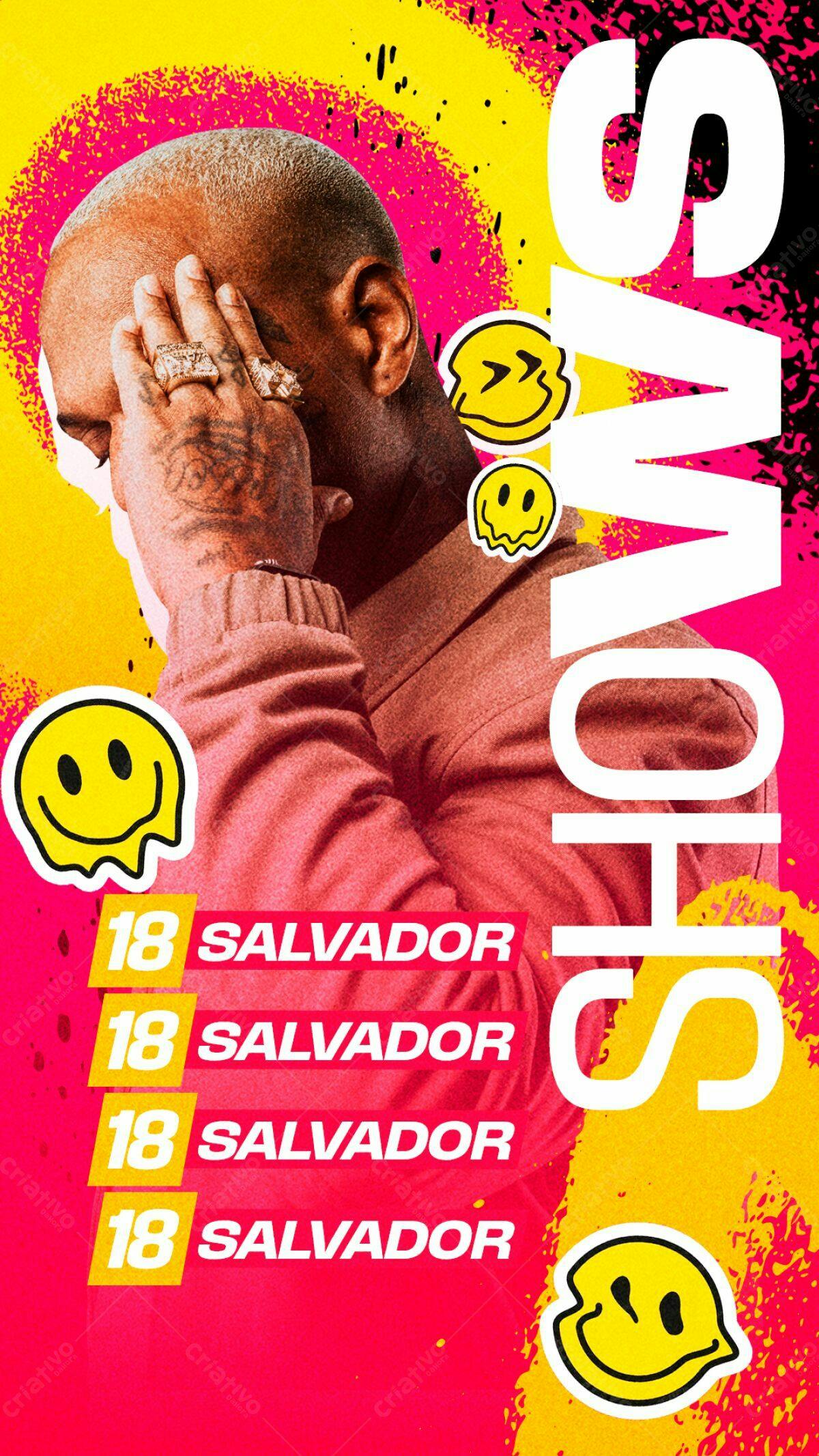 Flyer para Shows em Salvador PSD Editável