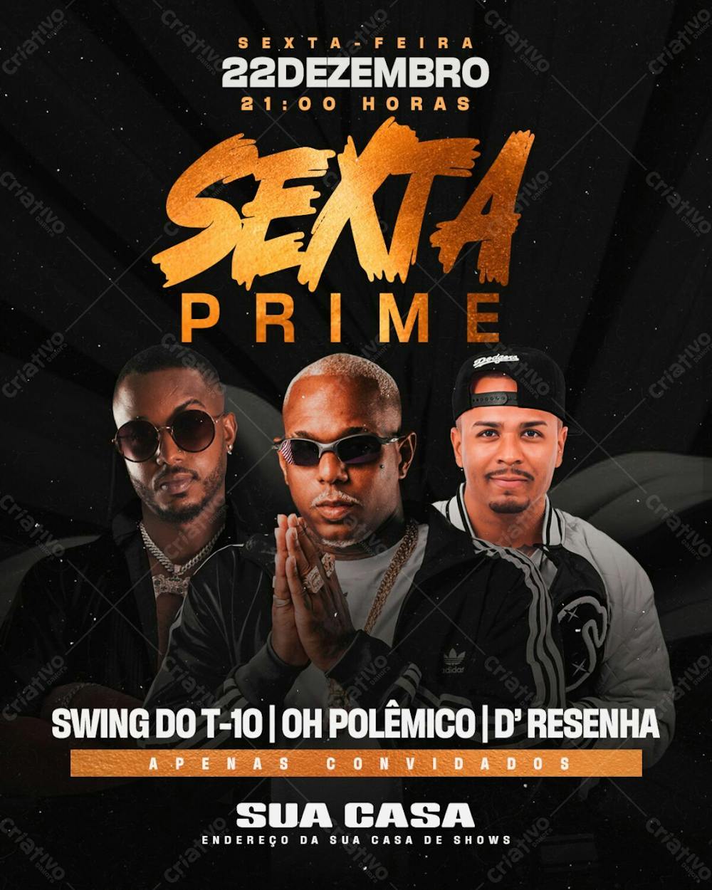 Flyer Evento Sexta Prime Oh Polêmico Feed Psd Editável