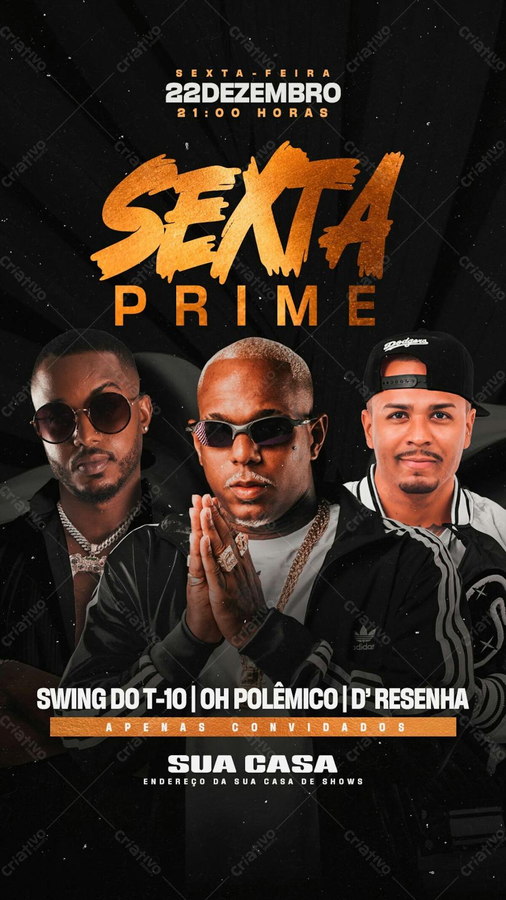 166   Flyer Evento Sexta Prime Oh Polêmico  Stories Psd Editável