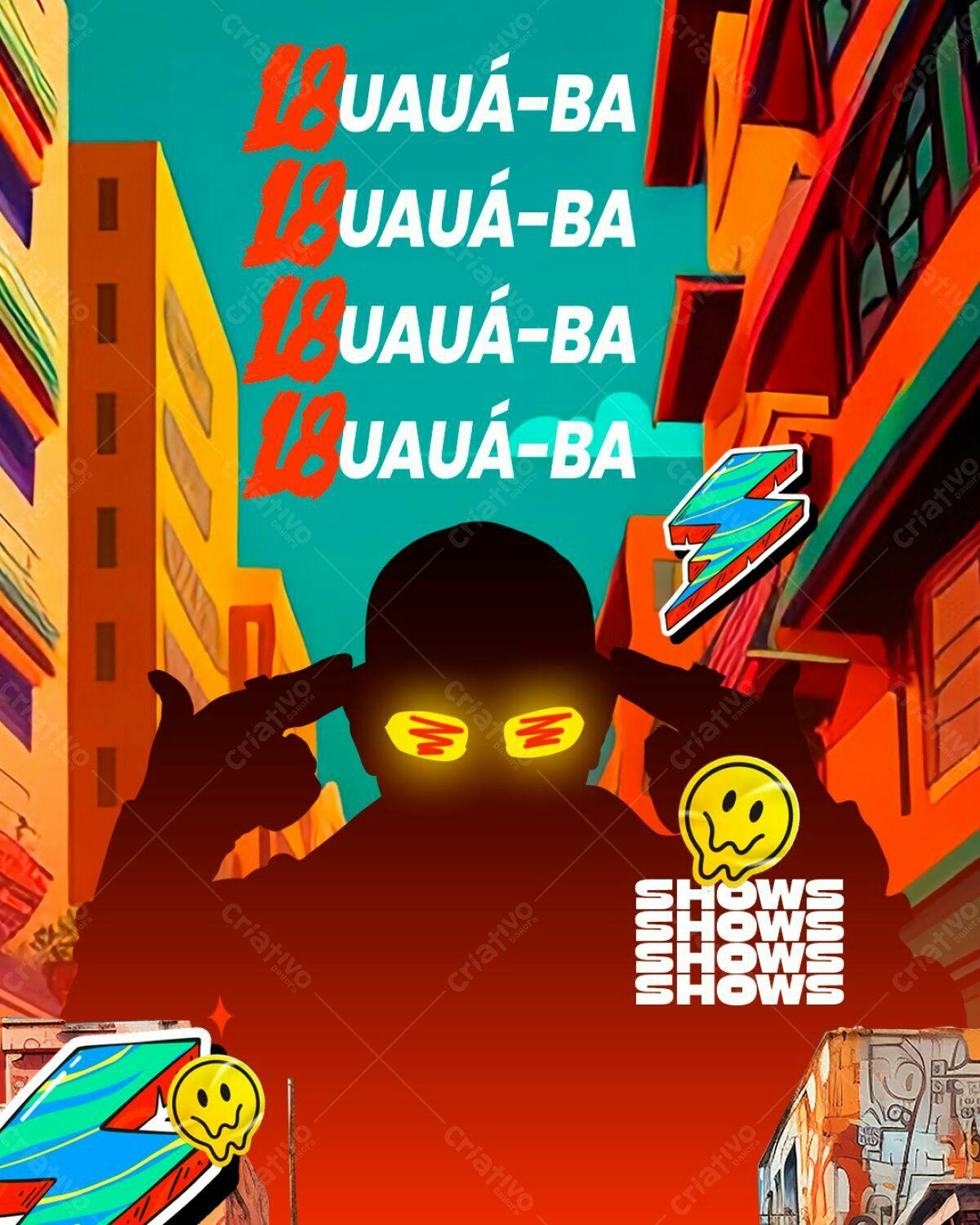 Flyer para Evento UAUÁ-BA PSD Editável