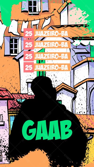 Agenda De Shows Gaab Stories Psd Editável