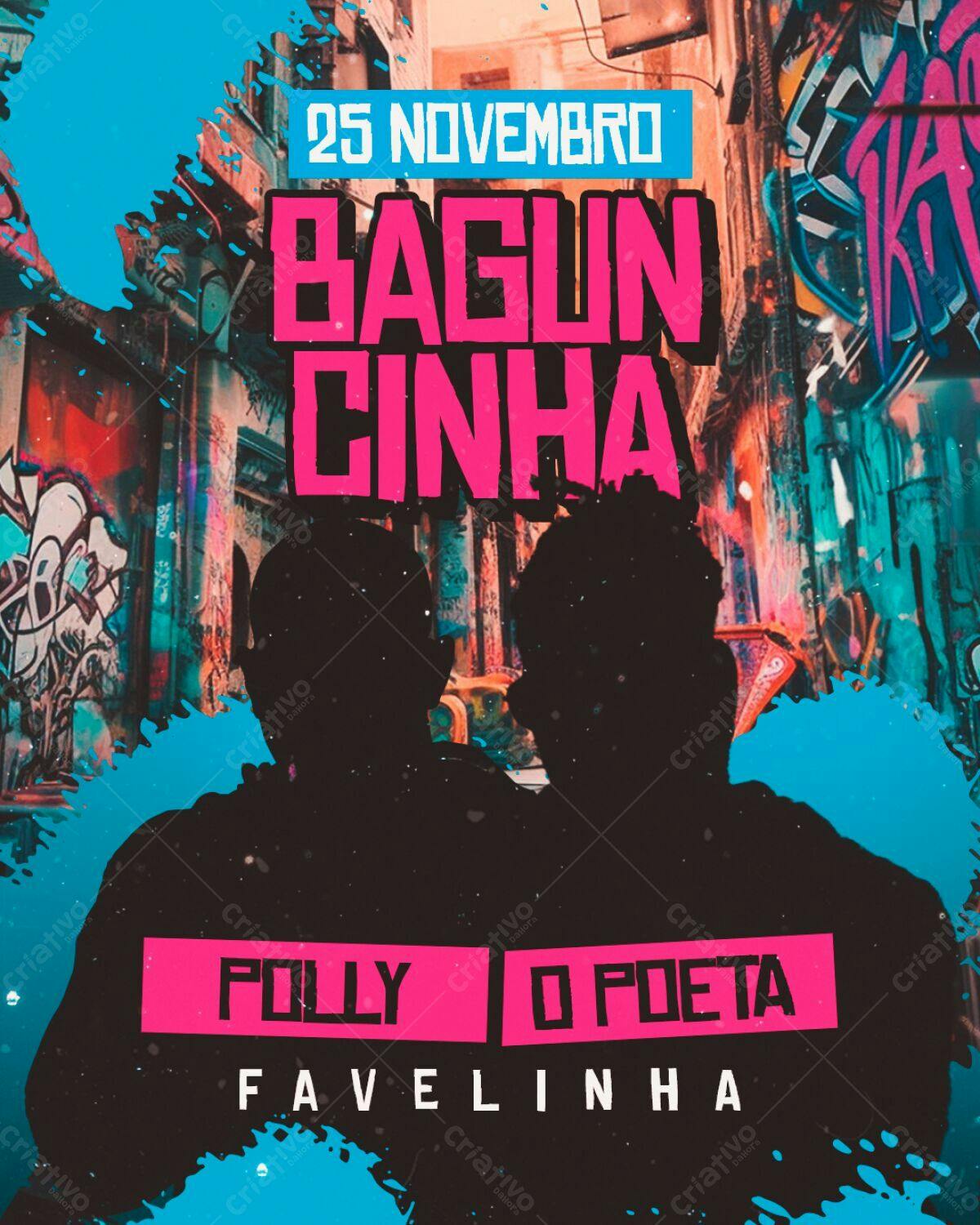 Flyer para Evento Baguncinha PSD Editável