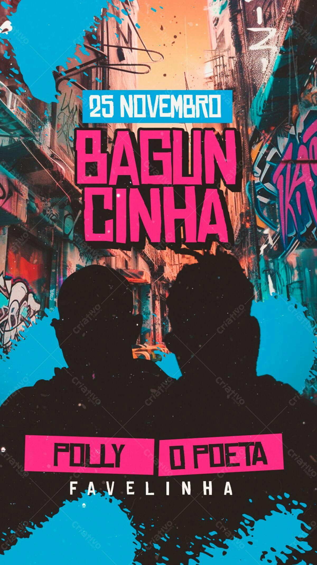 Flyer para Evento Baguncinha PSD Editável