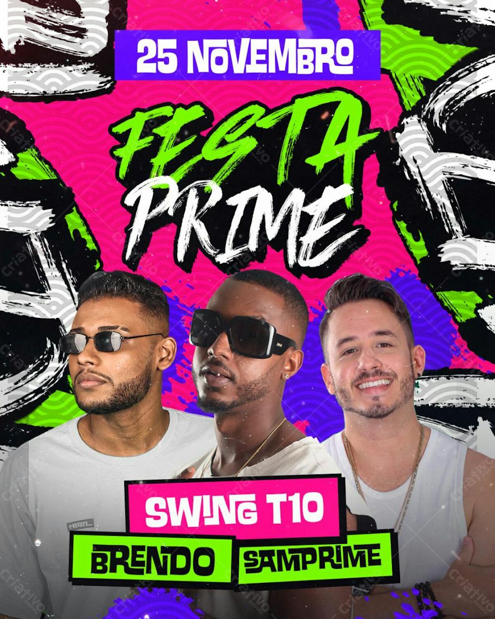 175   Flyer Evento Festa Prime Feed Psd Editável
