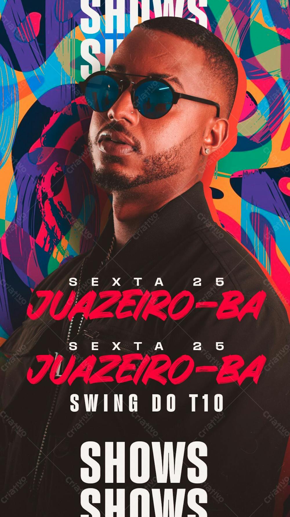 Agenda De Shows Swing Do T 10 Stories Psd Editável