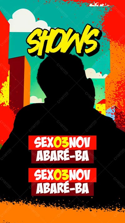 Agenda De Shows Gaab Stories Psd Editável