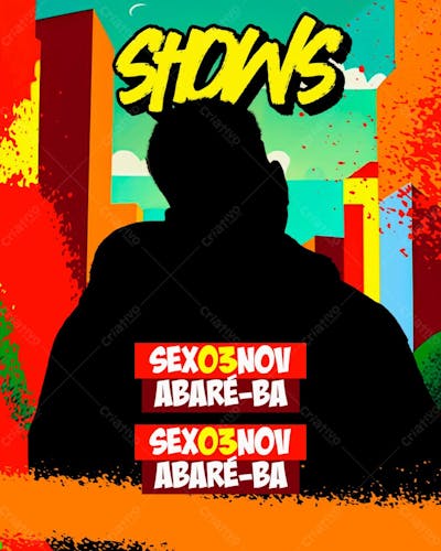 184   Agenda De Shows Gaab Feed Psd Editável