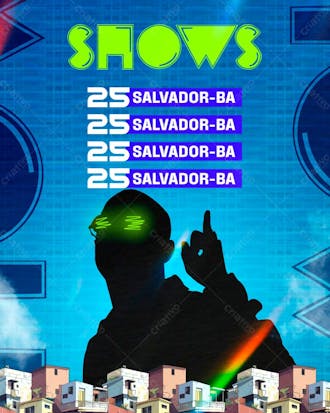 187 agenda de shows oh polêmico feed psd editável