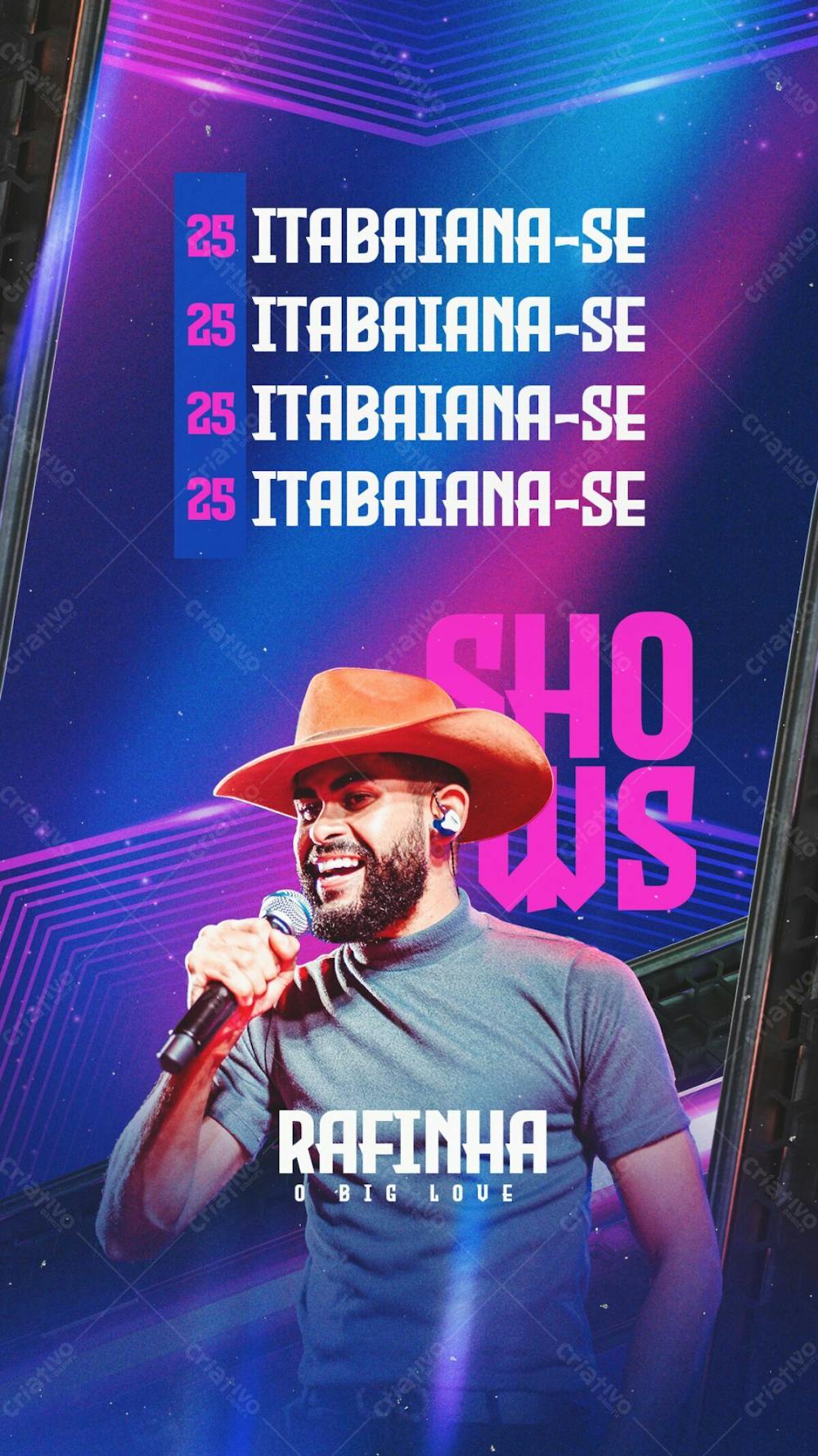 Agenda De Shows Rafinha Oh Big Love Stories Psd Editável