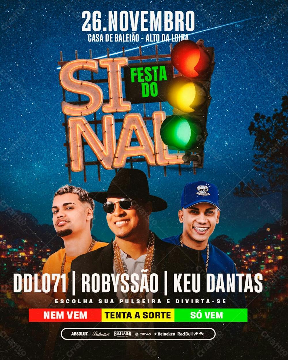 190   Flyer Evento Festa Do Sinal Robyssão Ddl 071 Keu Dantas Feed Psd Editável