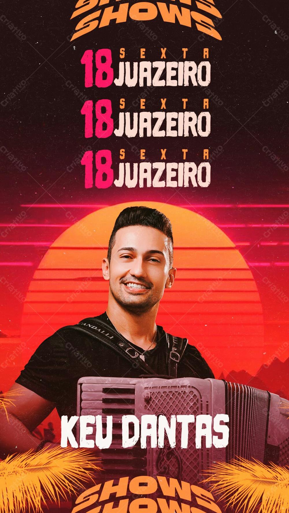 Agenda De Shows Keu Dantas Stories Psd Editável