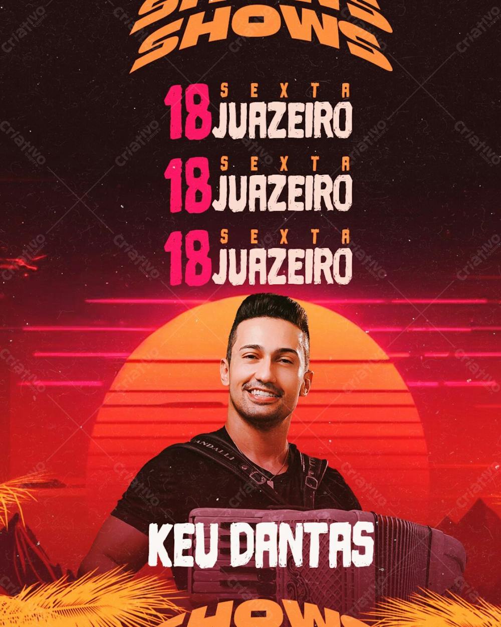 191   Agenda De Shows Keu Dantas Feed Psd Editável