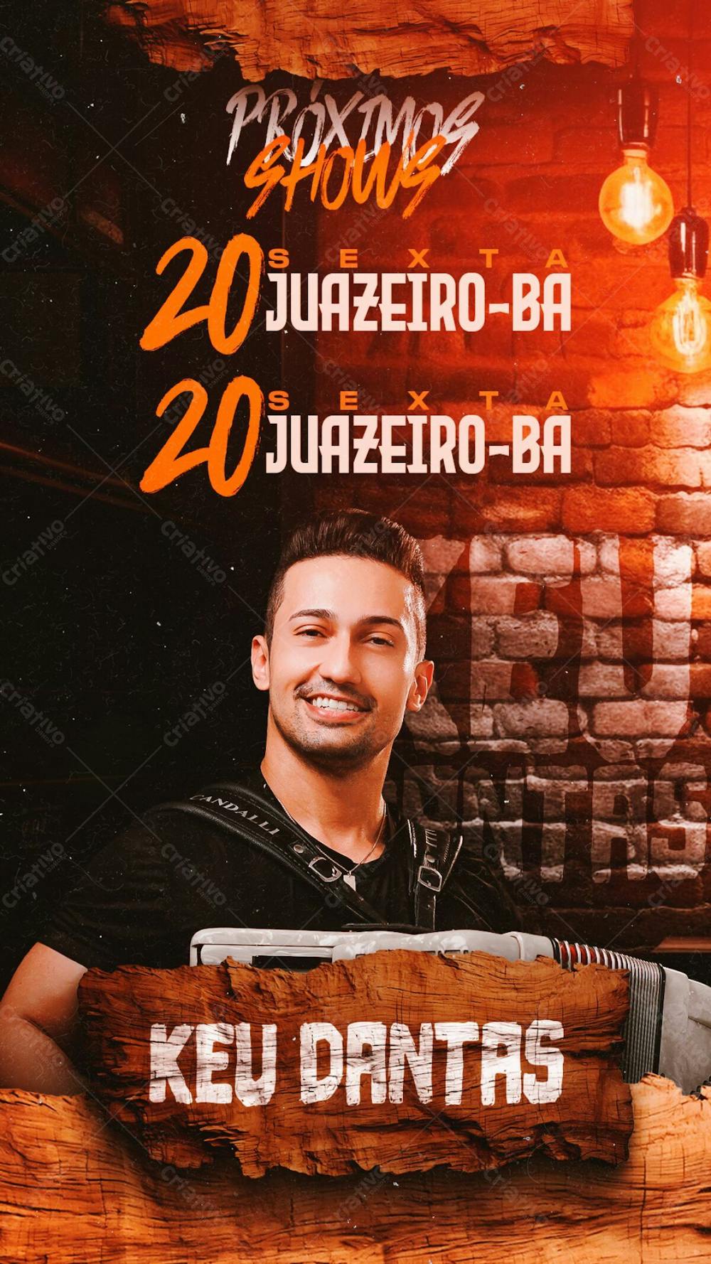 Agenda De Shows Keu Dantas Stories Psd Editável