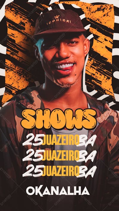 199   Agenda De Shows Oh Kannalha Stories Psd Editável