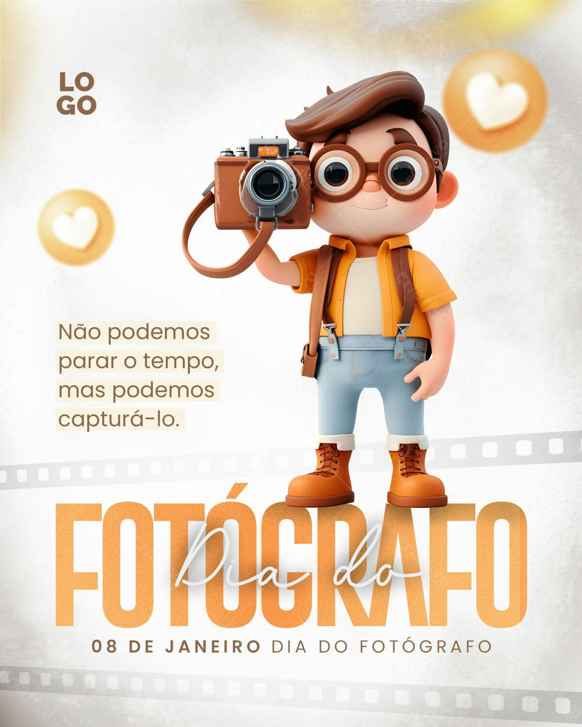Flyer Dia do Fotógrafo PSD Editável