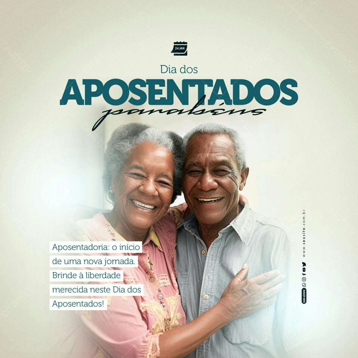 Postagem Dia dos Aposentados PSD Editável