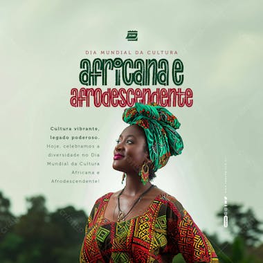 Social media dia mundial da cultura africana cultura vibrante, legado poderoso