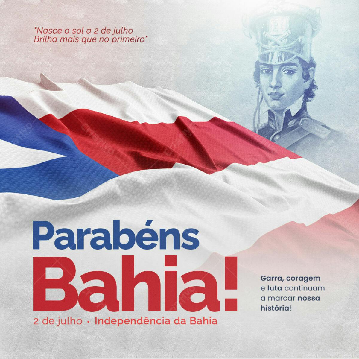 Flyer Independência da Bahia PSD Editável