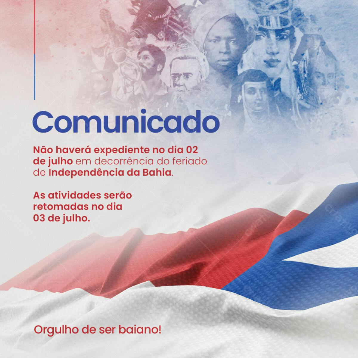 Comunicado Independência da Bahia PSD Editável