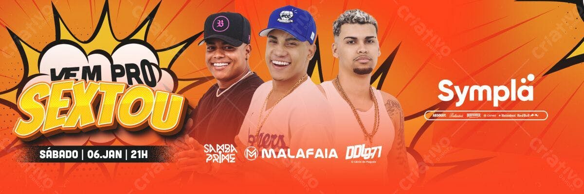 Flyer para Festa Vem pro Sextou PSD Editável