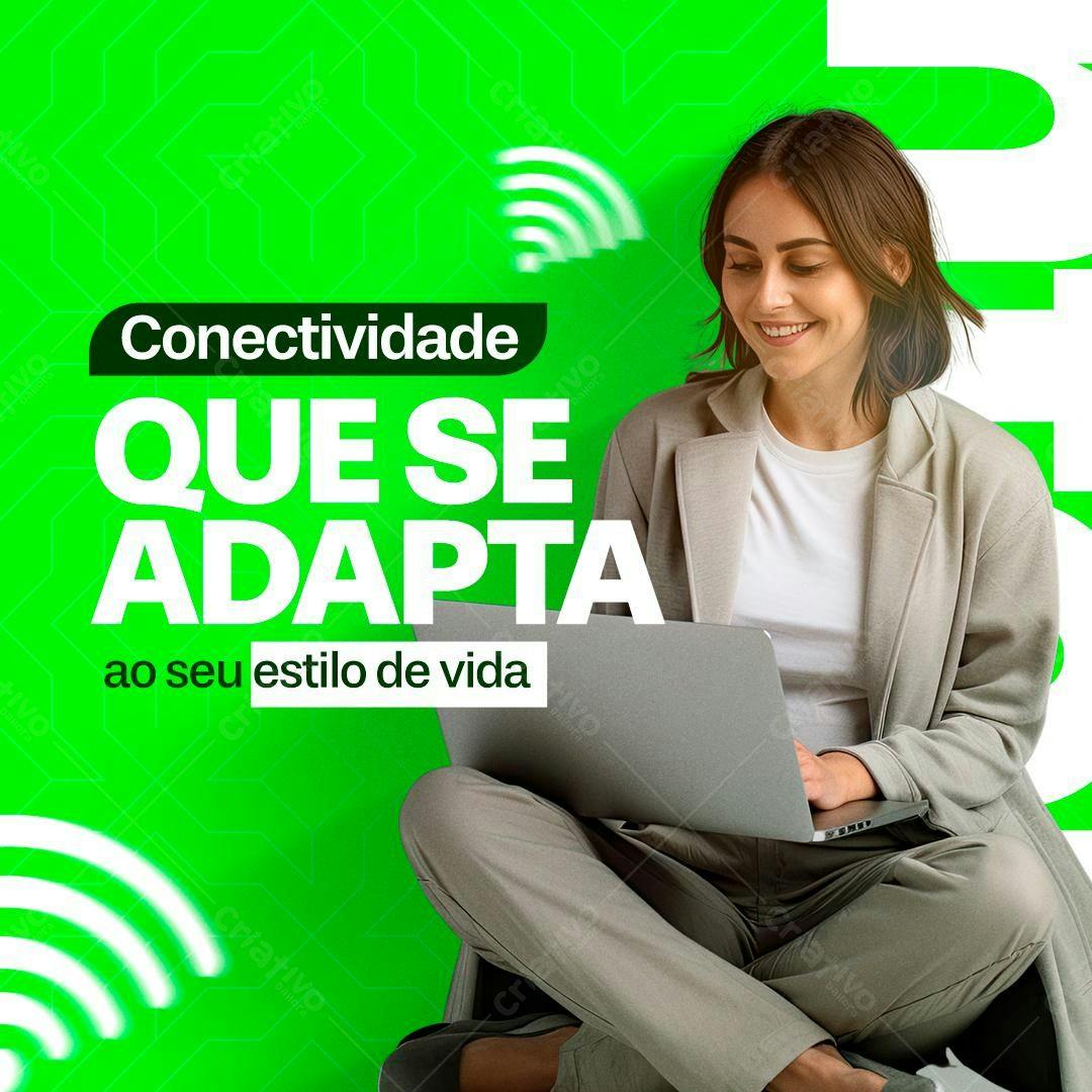 Post para Redes Sociais Conectividade PSD Editável