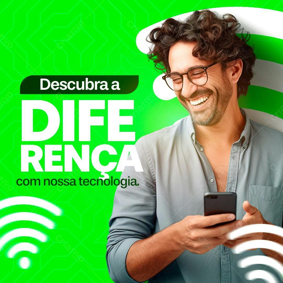 Post para Redes Sociais Tecnologia PSD Editável