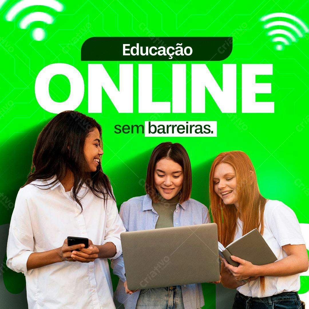 Post para Educação Online PSD Editável