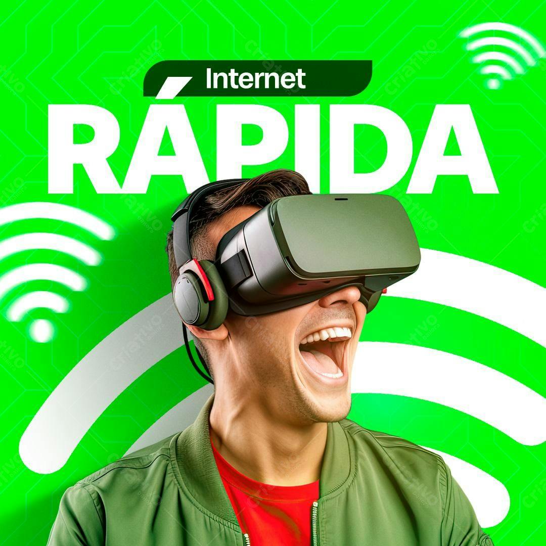 Flyer Internet Rápida PSD Editável