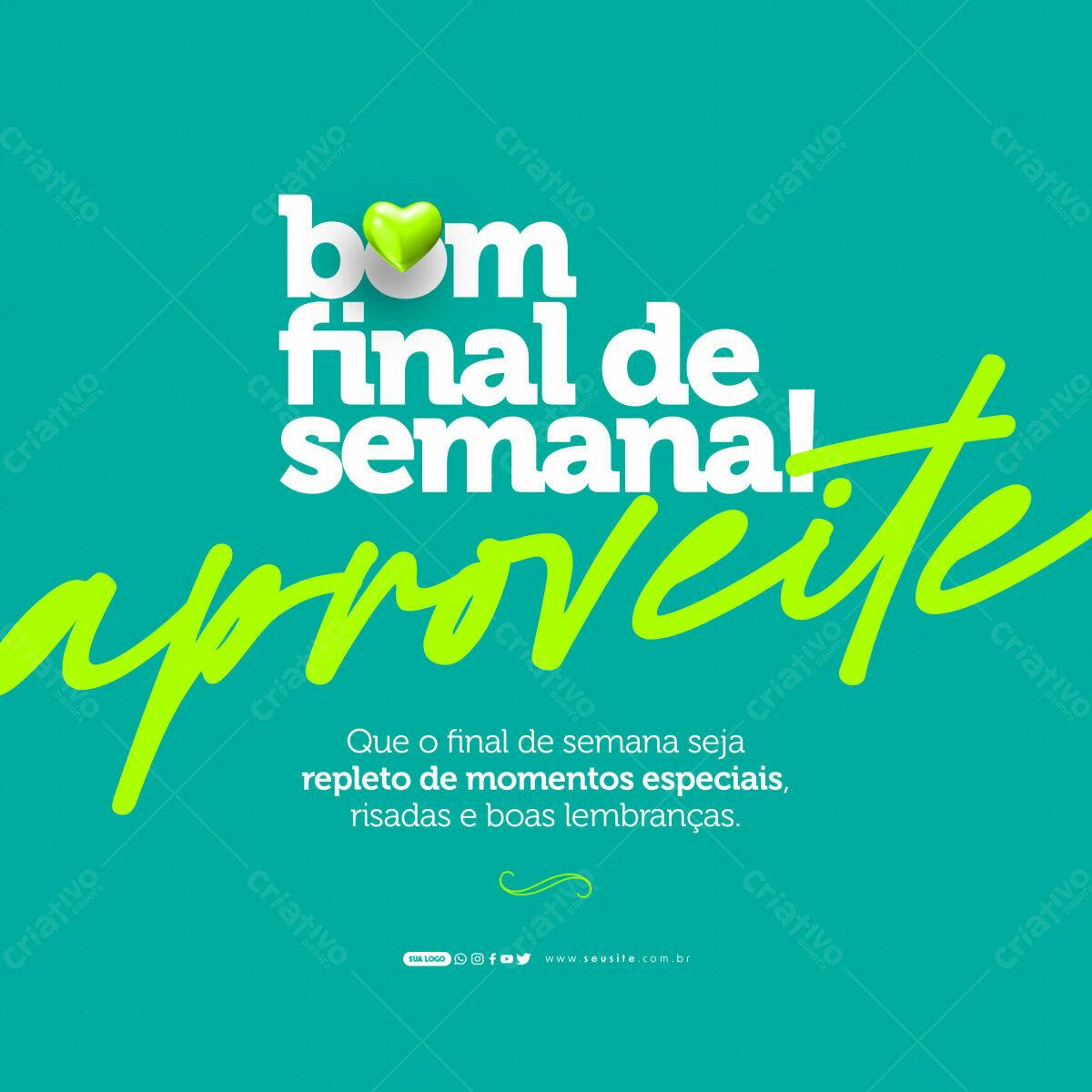 Postagem Final de Semana PSD Editável