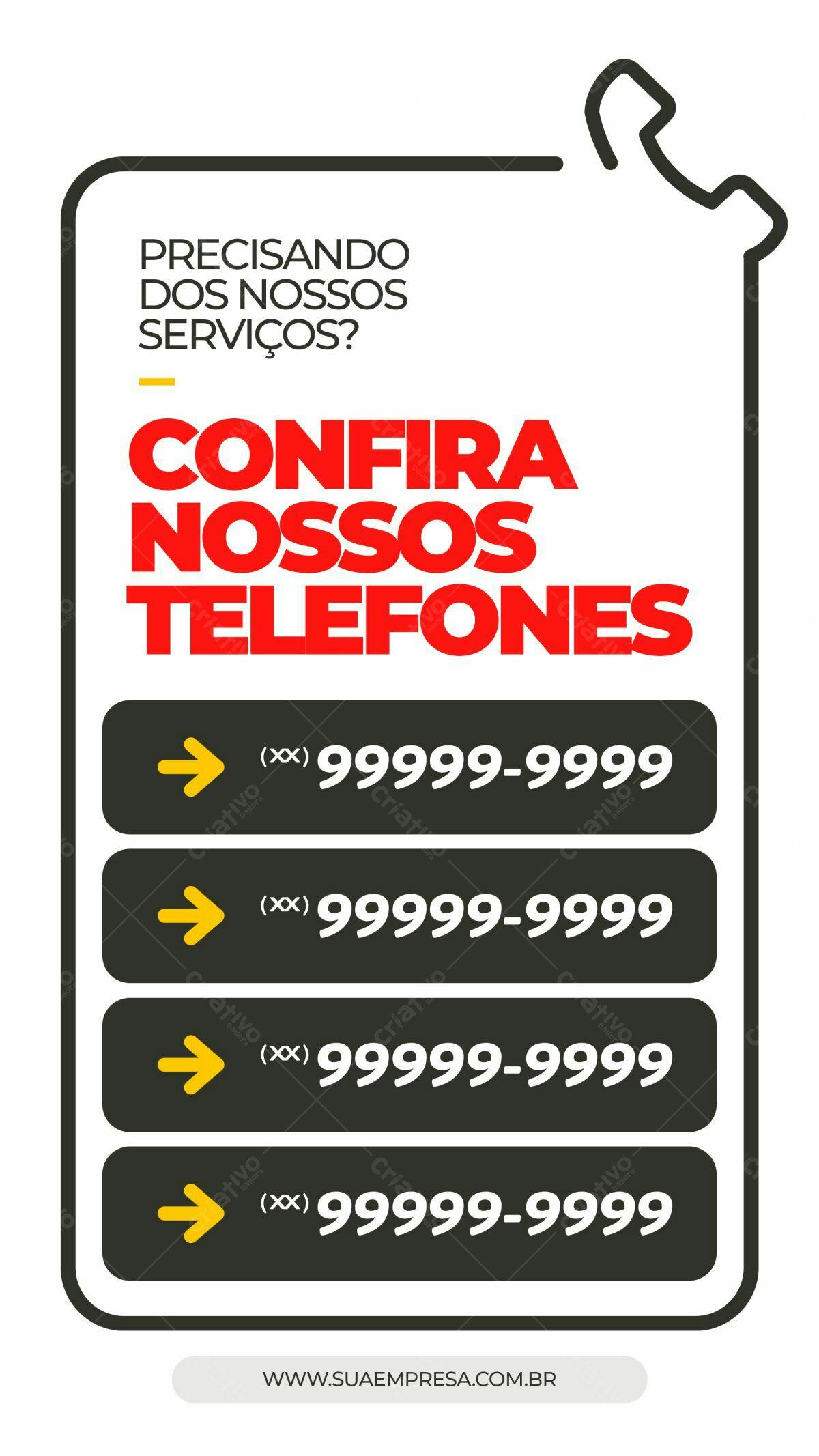 Flyer Contato Empresa PSD Editável