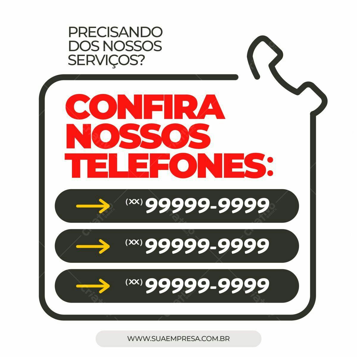 Flyer Contato Empresa PSD Editável